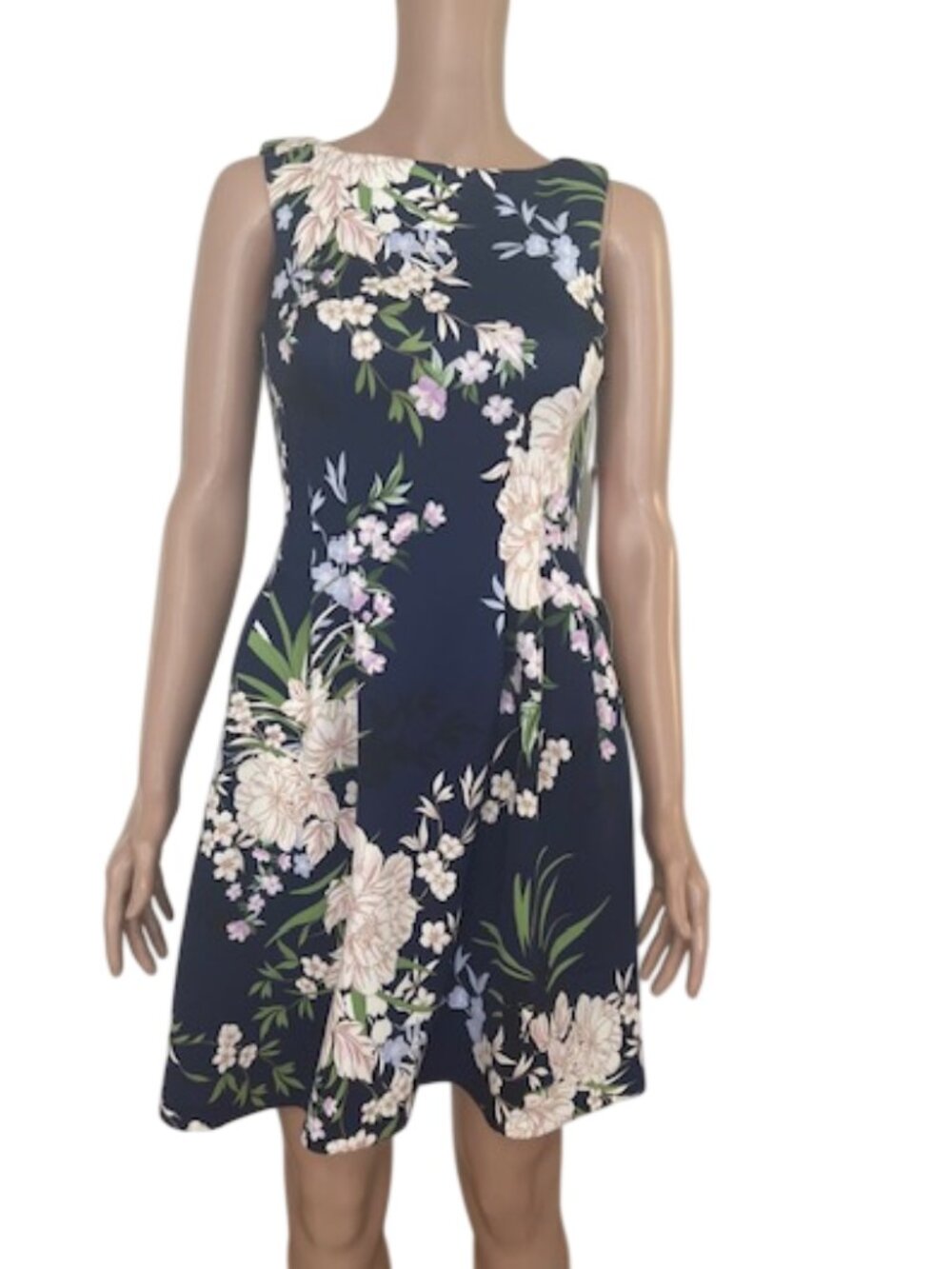Vince Camuto Floral Sleeveless Dress Size 0 Fit and Flare NWT
